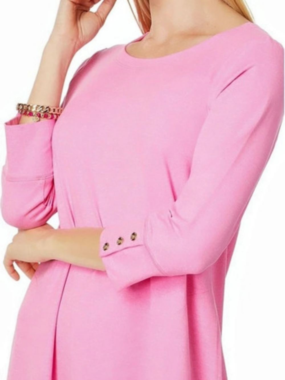 Lilly Pulitzer SOLIA UPF 50+ DRESS, HEATHERED SOLEIL PINK L NWOT